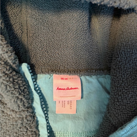 Hanna Andersson Forest Green Kids Zip Hoodie (Size 5) - Picture 2 of 5